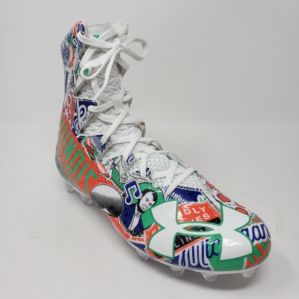 New Under Armour Football Illinois Cleats - Picture 7 of 8